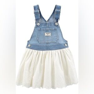 OshKosh B'gosh Blue and White Overalls